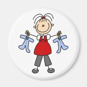 Magnet mit schwangerer Strichmännchen-Figur