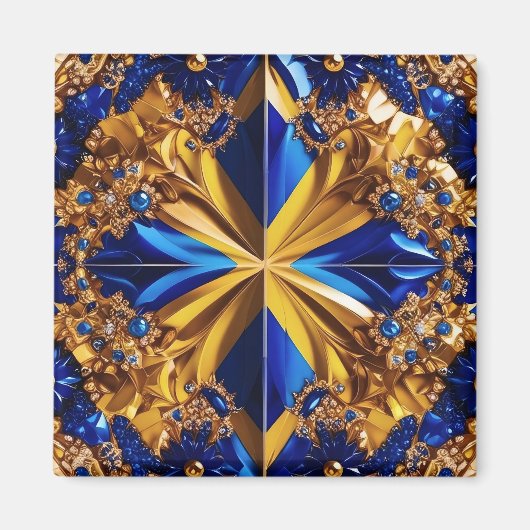 Magnet mit Schweden Farben Design (Vorne)