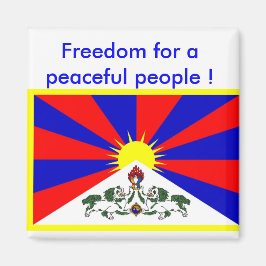 Magnet mit Tibet-Flagge