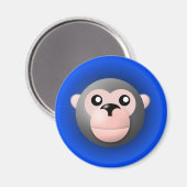Magnet mit Tier: Affe (Vorderseite/Rückseite)