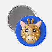 Magnet mit Tier: Giraffe (Vorderseite/Rückseite)