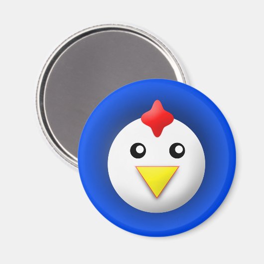 Magnet mit Tier: Huhn (Vorderseite/Rückseite)