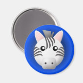 Magnet mit Tier: Zebra (Vorderseite/Rückseite)