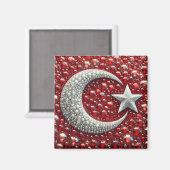 Magnet mit türkischer Farbgestaltung (Vorderseite/Rückseite)
