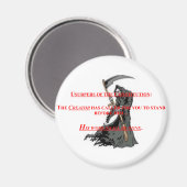 Magnet mit Usuperware Vorsicht / Grimischer Sensen (Vorderseite/Rückseite)