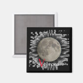 Magnet mit Vollmond (Vorderseite/Rückseite)