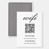 Magnet | Moderne Wifi-Passwort-Netzwerk (Vorderseite/Rückseite)