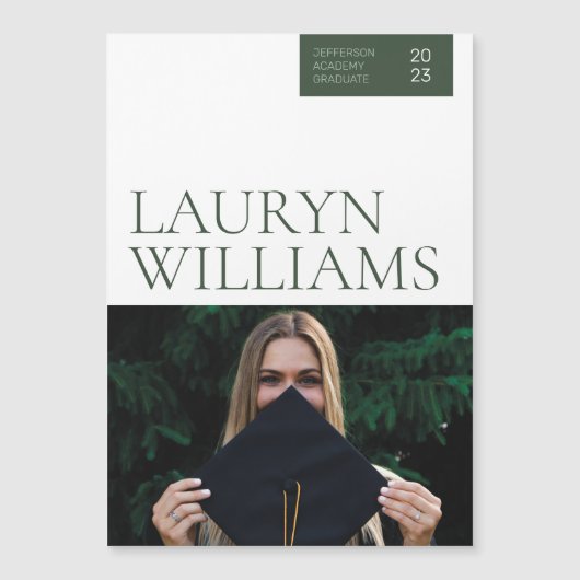 Magnet Moderner Beruflicher Abschluss Ankündigung (Vorderseite)