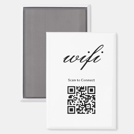 Magnet | Modernes Wifi-QR-Code (Vorderseite/Rückseite)
