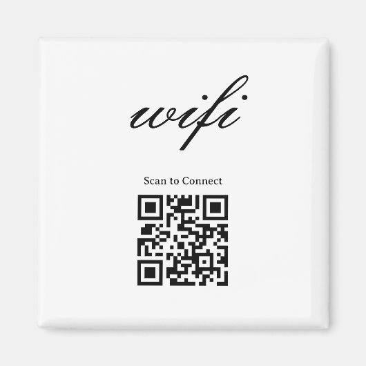 Magnet | Modernes Wifi-QR-Code (Vorne)