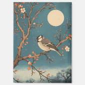 Magnet - Moonlit Bird on Blossom Branch (Vorderseite)