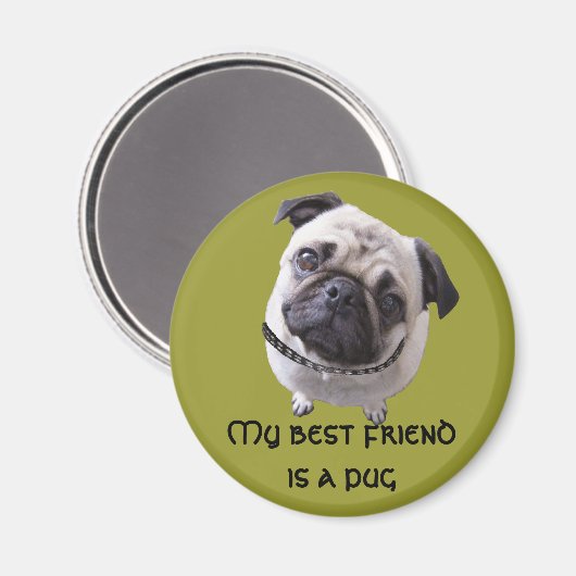 Magnet "Mops" (Vorderseite/Rückseite)