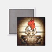 Magnet Mr Rooster Vintage (Vorderseite/Rückseite)