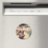 Magnet: Mucha - Geist des Frühlings Magnet (In Situ (Geschirrspüler))