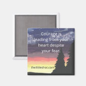 Magnet - Mut-Zitat, Platz (Vorderseite/Rückseite)