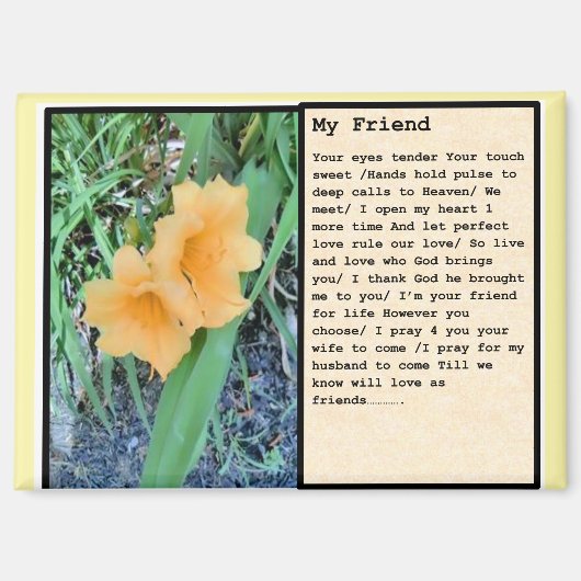 magnet " My Friend" (Vorderseite)