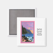 Magnet-NaPali Sunset, Kauai, Hawaii Magnet (Vorderseite/Rückseite)