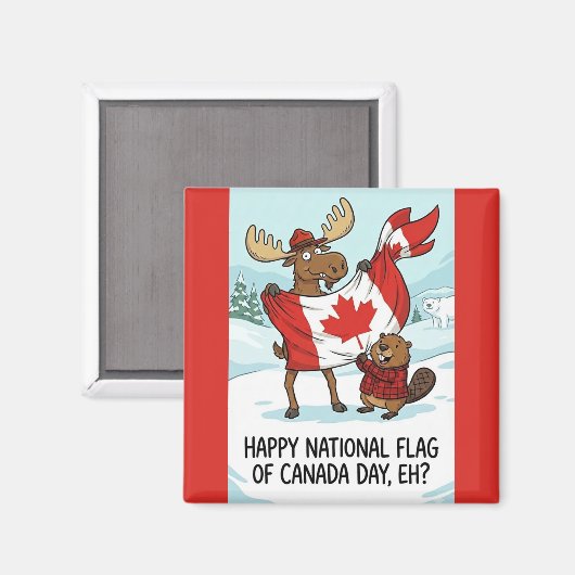 Magnet National Flag of Canada Day (Vorderseite/Rückseite)