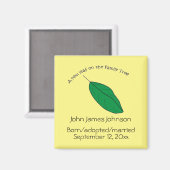 Magnet - Neues Blatt auf dem Familienbaum (Vorderseite/Rückseite)