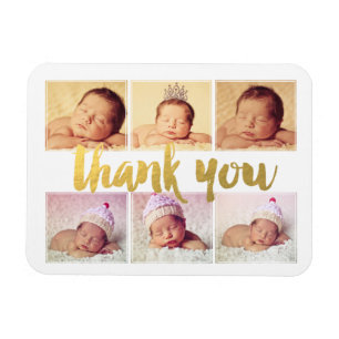 MAGNET New Baby Birth Ankündigung Vielen Dank
