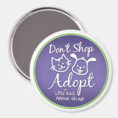 Magnet "Nicht kaufen, Adoptiert" (Vorderseite/Rückseite)