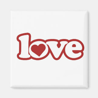 Magnet, Niedlich Retro-Liebe-Design, rot Magnet
