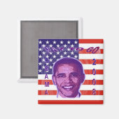 Magnet OBAMA 2008 (Vorderseite/Rückseite)