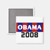 Magnet OBAMA 2008 (Vorderseite/Rückseite)