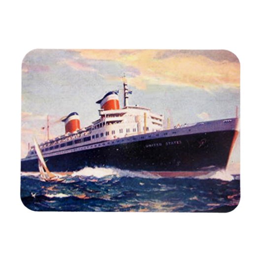 Magnet - Ocean Liners - SS Vereinigte Staaten (Horizontal)
