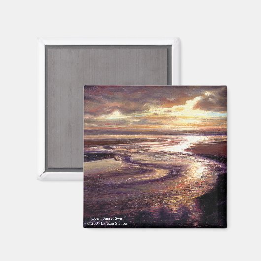 Magnet "Ocean Sunset Swirl" (Vorderseite/Rückseite)