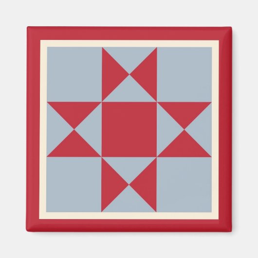 Magnet - Ohio Star Quilt Square (Vorne)