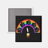 Magnet Paare auf einem Regenbogen mit Kerze (Vorderseite/Rückseite)