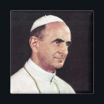 Magnet - Papst Paul VI<br><div class="desc">Das Bild auf diesem Kühlschrankmagnet wurde aus einer alten Postkarte reproduziert.</div>