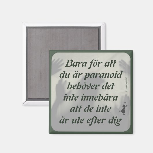 Magnet — Paranoid (Vorderseite/Rückseite)