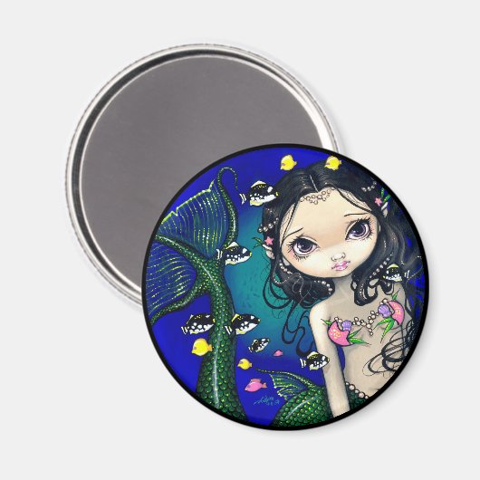 Magnet "Porthole Mermaid" (Vorderseite/Rückseite)