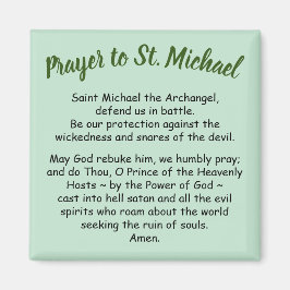 Magnet Prayer to Saint Michael the Archangel Favor