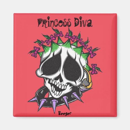 Magnet - Prinzessin Diva Skull (Vorne)