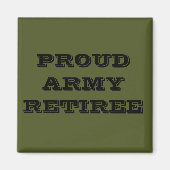 Magnet Proud Army Retiree (Vorne)