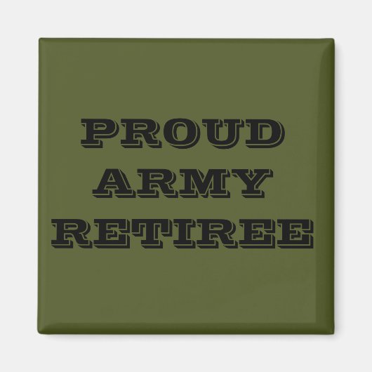 Magnet Proud Army Retiree (Vorne)
