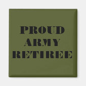 Magnet Proud Army Retiree (Vorne)
