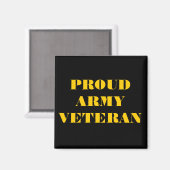 Magnet Proud Army Veteran (Vorderseite/Rückseite)