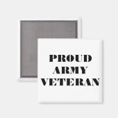 Magnet Proud Army Veteran (Vorderseite/Rückseite)