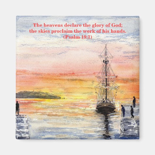 Magnet "Psalms & Watercolor" (Vorne)