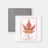Magnet Quadrat/Kanada Maple Leaf Magnet (Vorderseite/Rückseite)