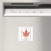 Magnet Quadrat/Kanada Maple Leaf Magnet (In Situ (Geschirrspüler))