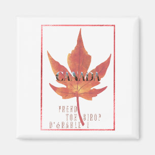 Magnet Quadrat/Kanada Maple Leaf Magnet