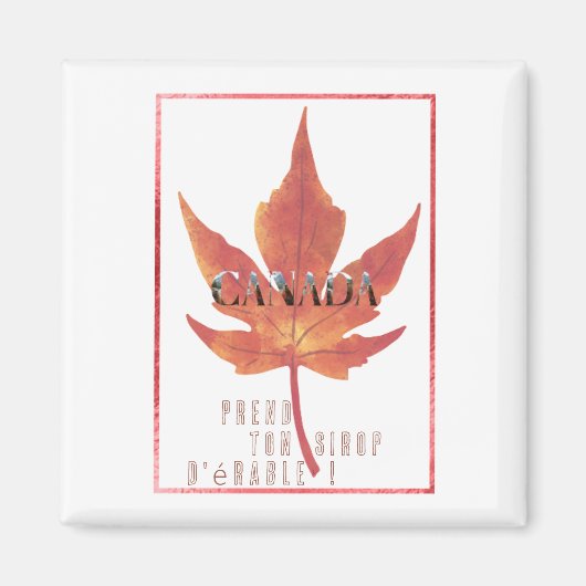 Magnet Quadrat/Kanada Maple Leaf Magnet (Vorne)