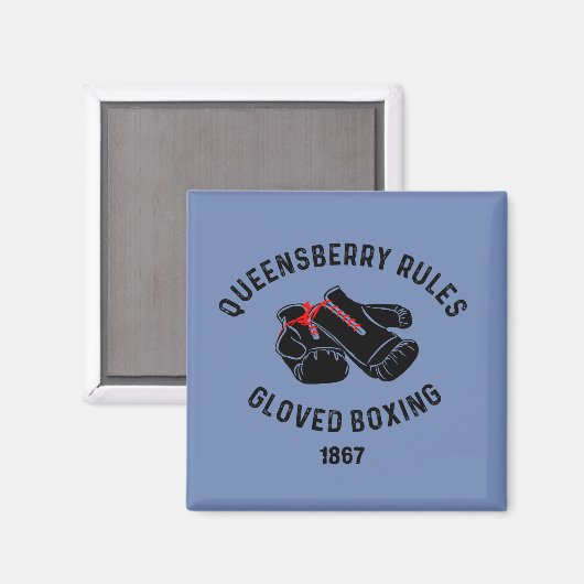 Magnet 'Queensberry Rules' (Vorderseite/Rückseite)