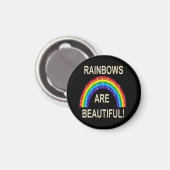 Magnet Rainbows sind schön (Vorderseite/Rückseite)