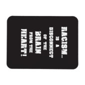 Magnet "Rassismus das Gehirn vom Herzen trennen" (Horizontal)